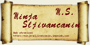 Minja Šljivančanin vizit kartica
